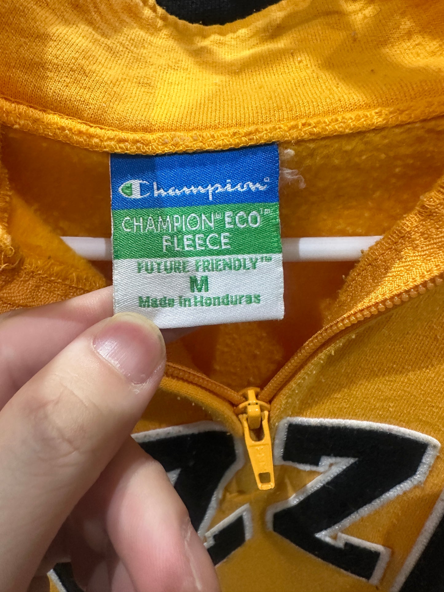 (Mens Medium) Mizzou Yellow Quarter-Zip Sweater
