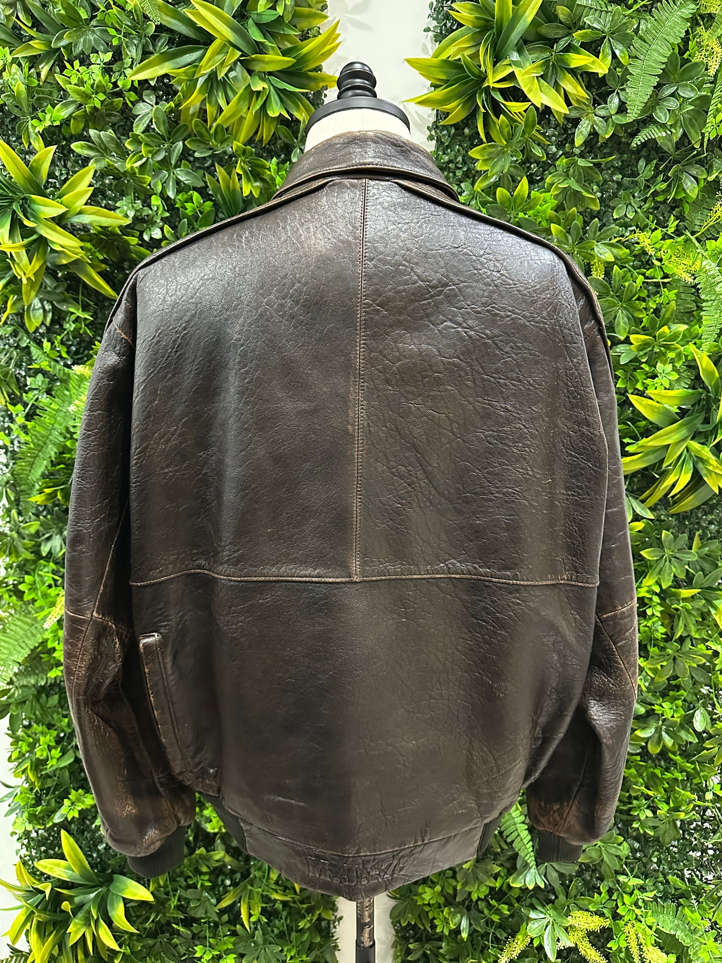 (Mens Medium) Wilson Leathers Brown Leather jacket