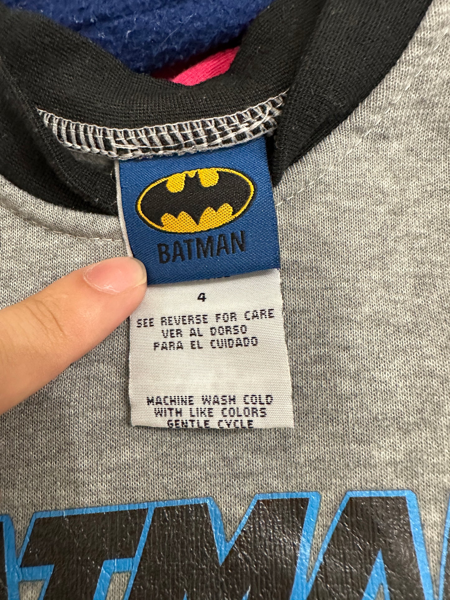 (Kids XS) Batman 'Gotham' Gray Sweater 007