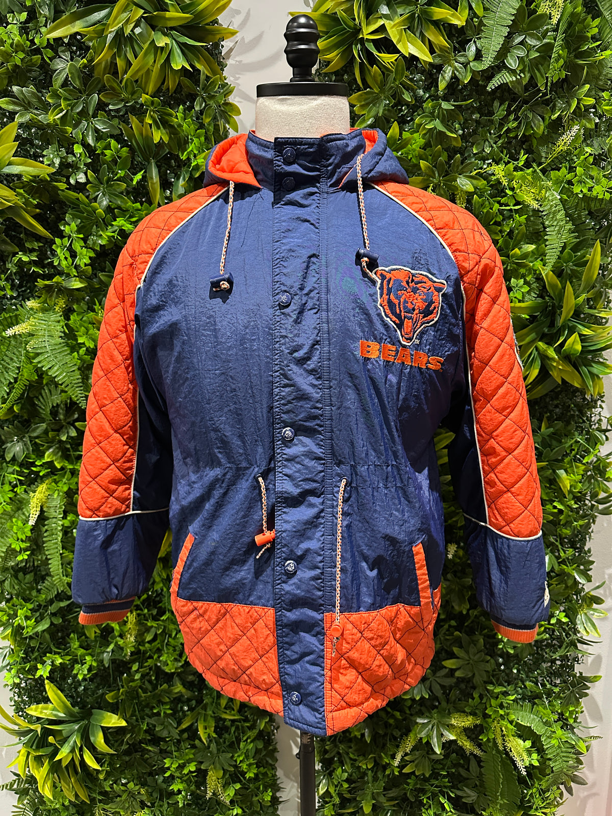 (Kids Large) 90s Might Mack Chicago Bears Puffer Jacket 007
