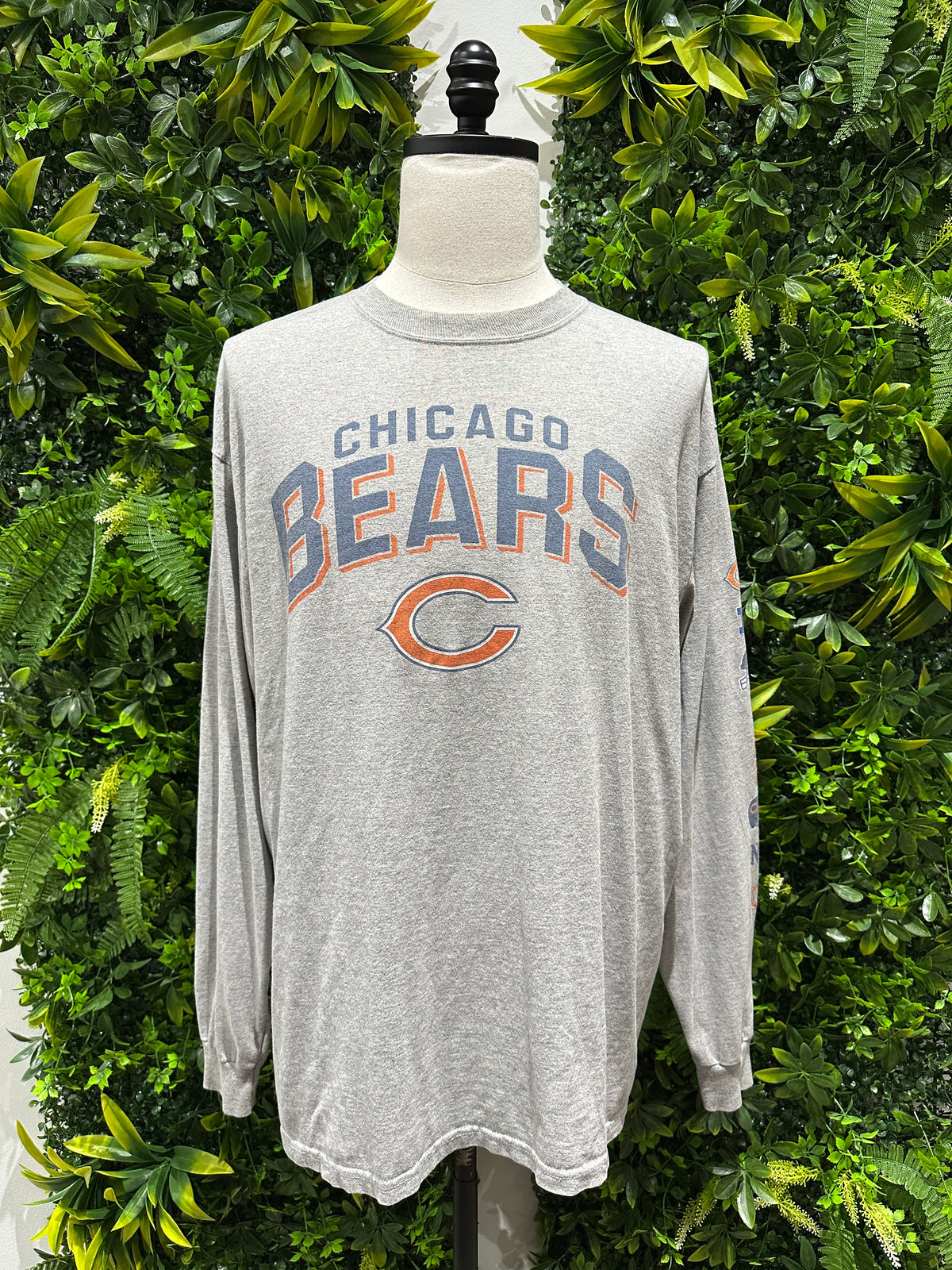 (Mens XL) NFL Chicago Bears Spell-Out Long-Sleeve Shirt 007