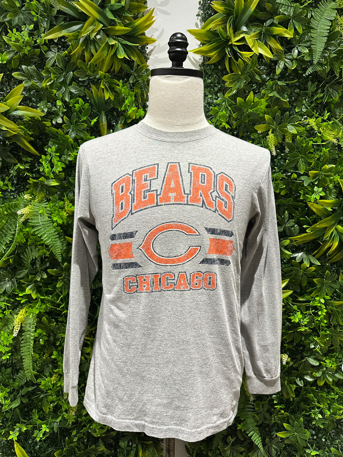 (Mens Medium) NFL Chicago Bears Spell-Out Long-Sleeve Shirt 007