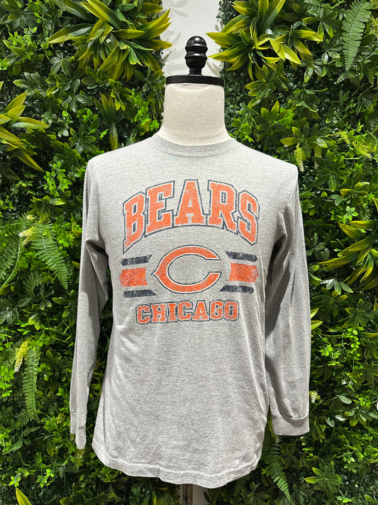 (Mens Medium) NFL Chicago Bears Spell-Out Long-Sleeve Shirt 007