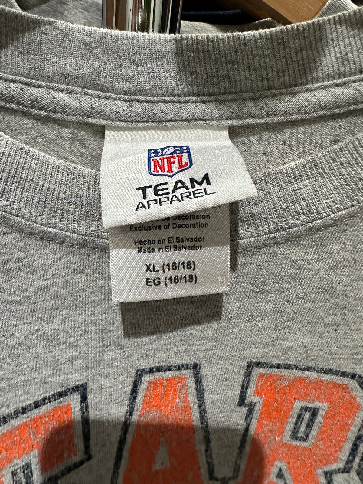 (Mens Medium) NFL Chicago Bears Spell-Out Long-Sleeve Shirt 007