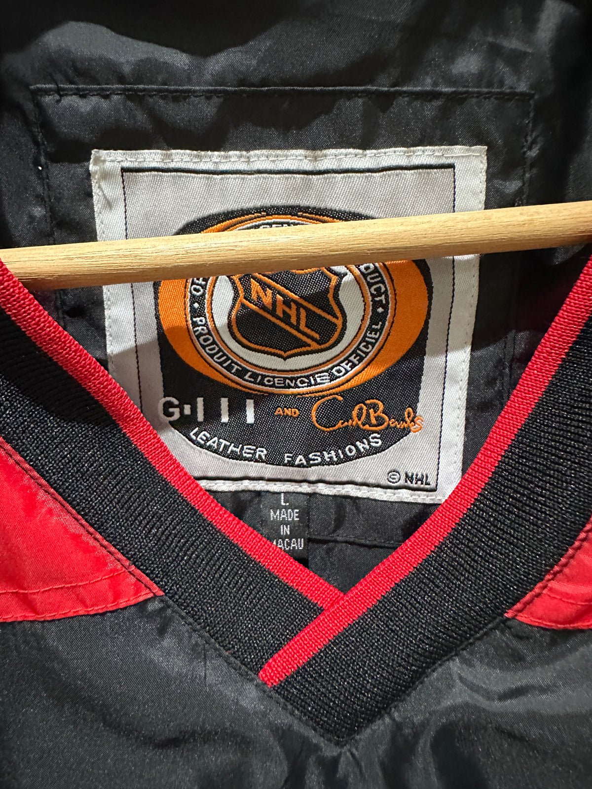(Mens Large) 90s Chicago Blackhawks Pull-Over Windbreaker 007