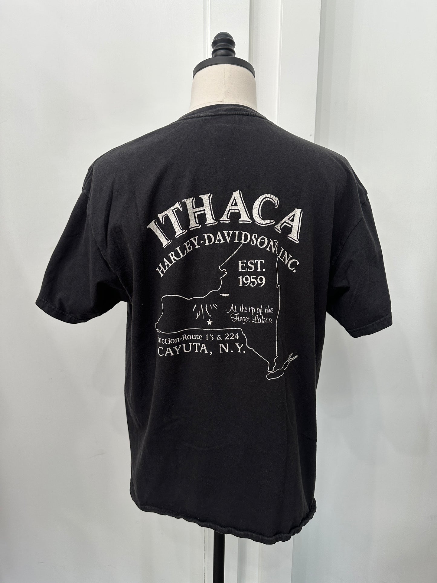 (Mens XL) 90s Harley Davidson 'Ithaca' Shirt