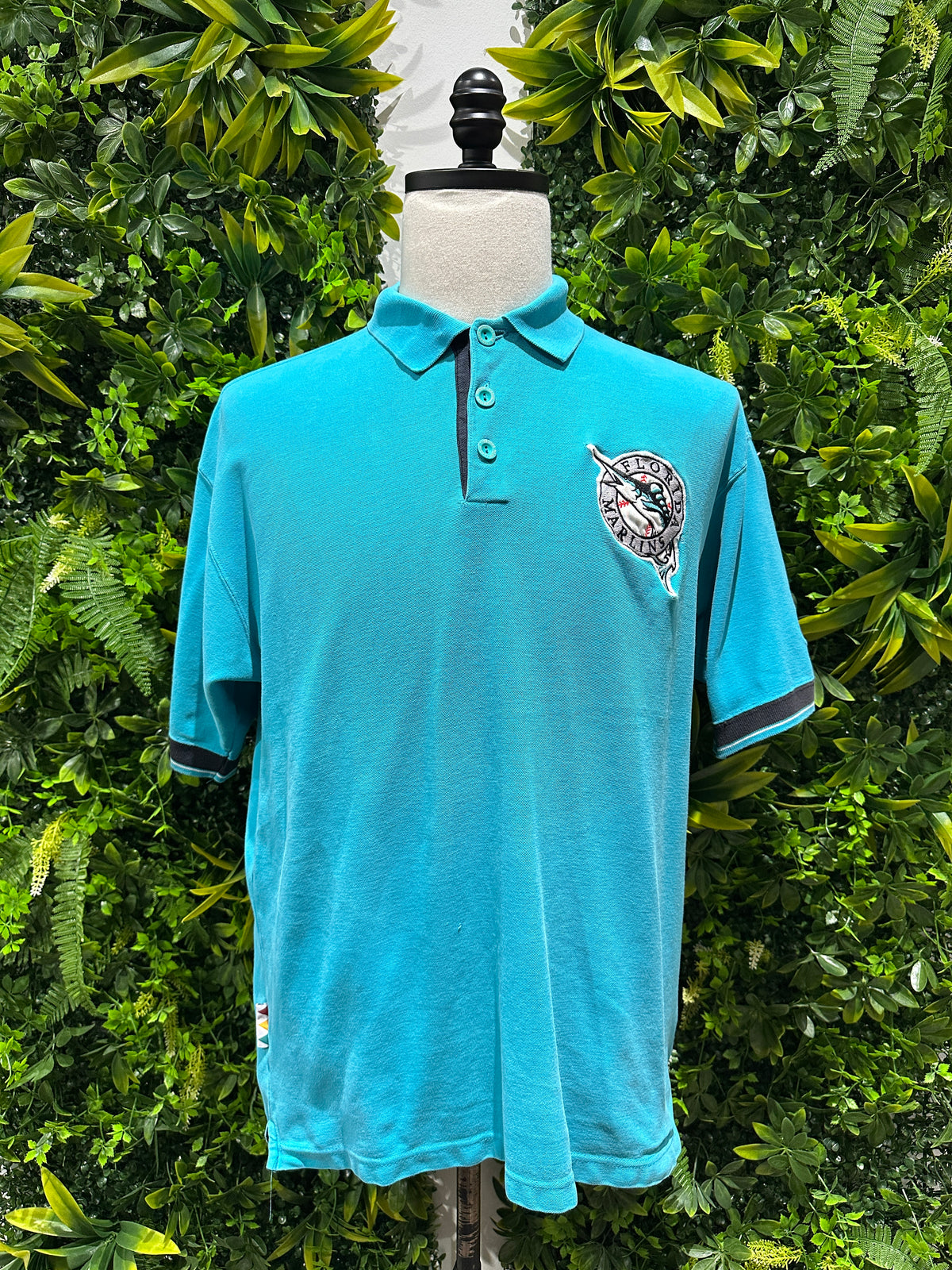 (Mens XL) 90s Florida Marlin's Polo Shirt 007