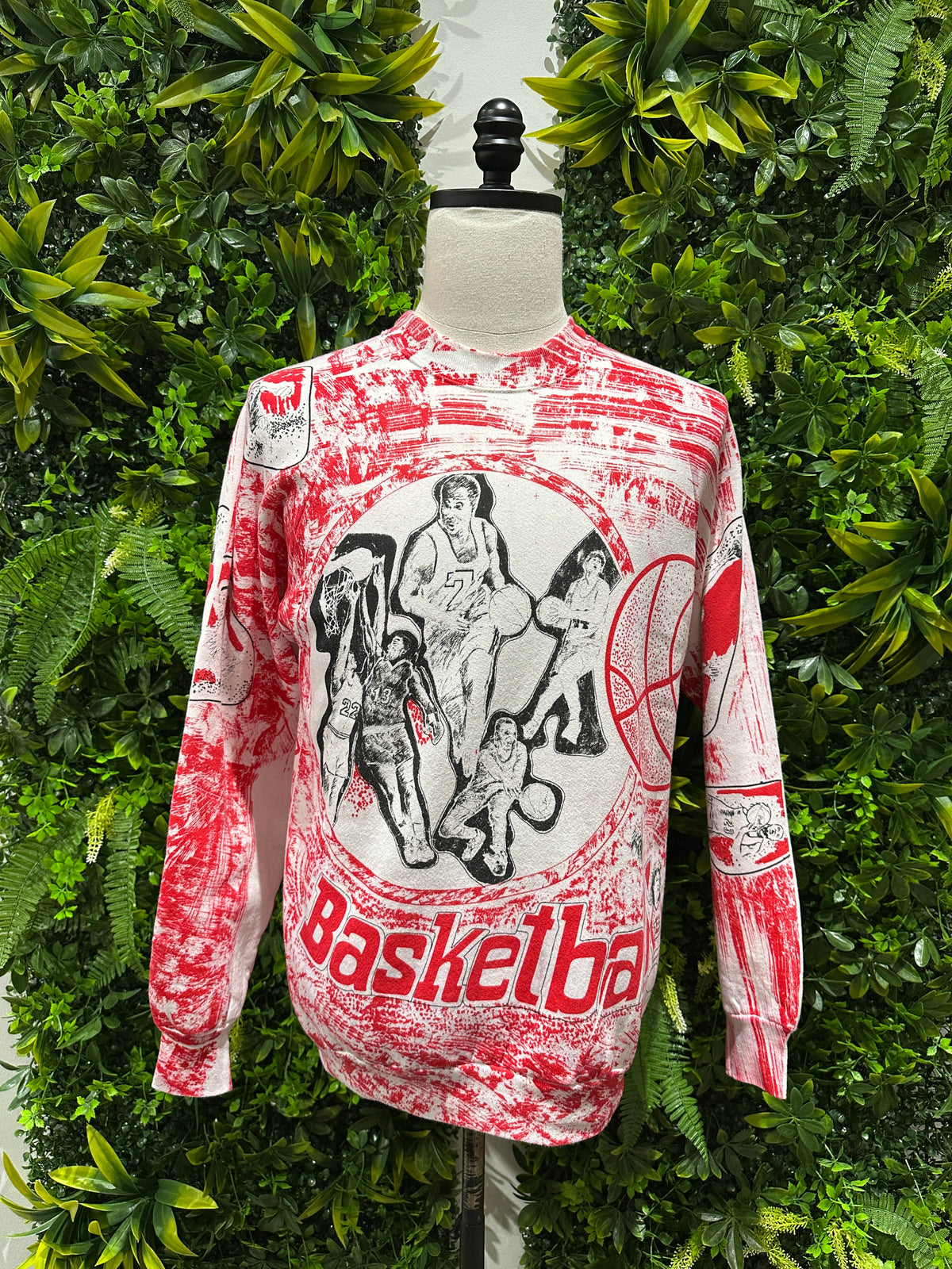 (Mens Large) 90s Basketball AOP Sweater 007