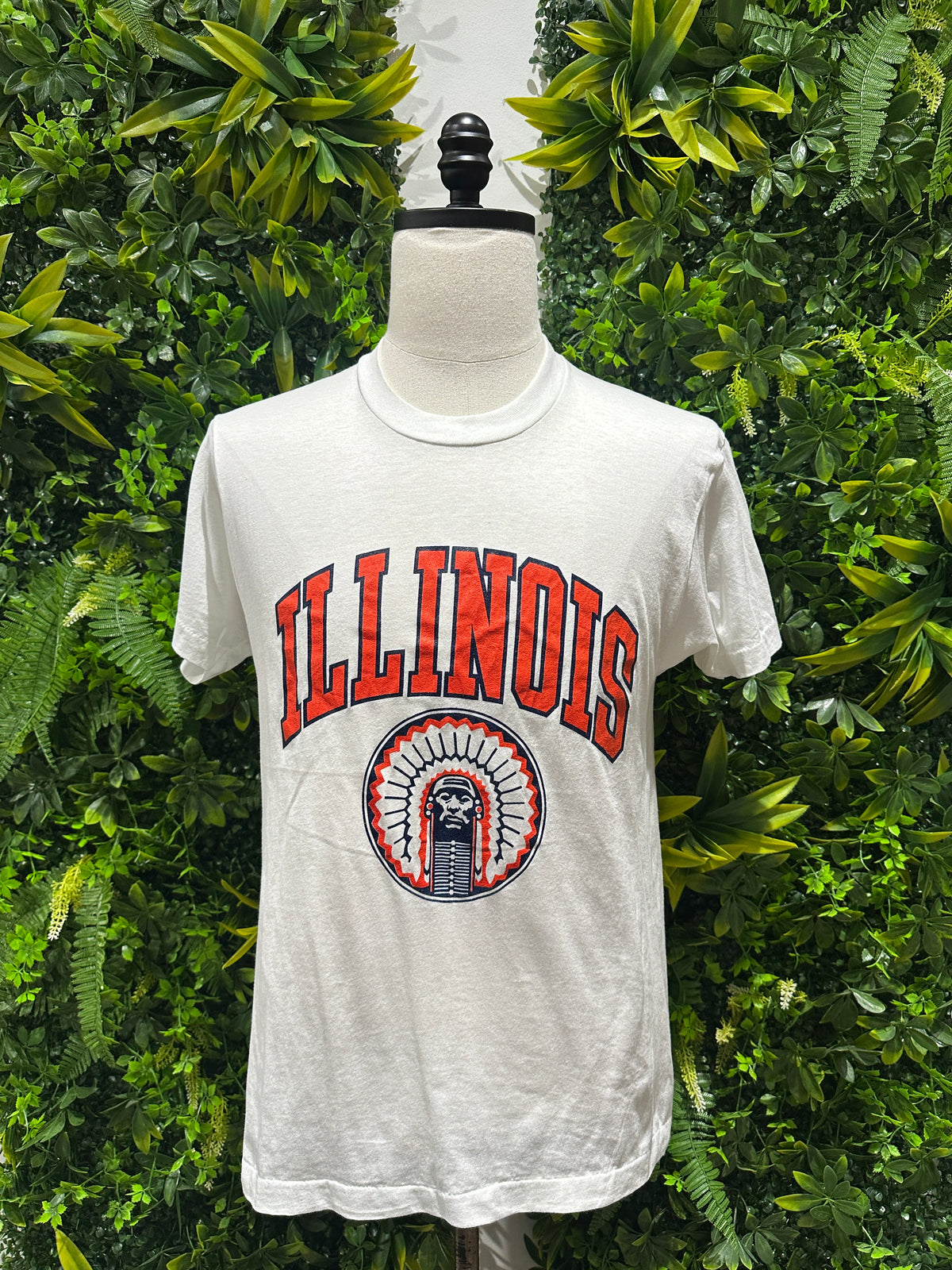 (Mens Medium) 80s University of Illinois Spell-Out Shirt 007