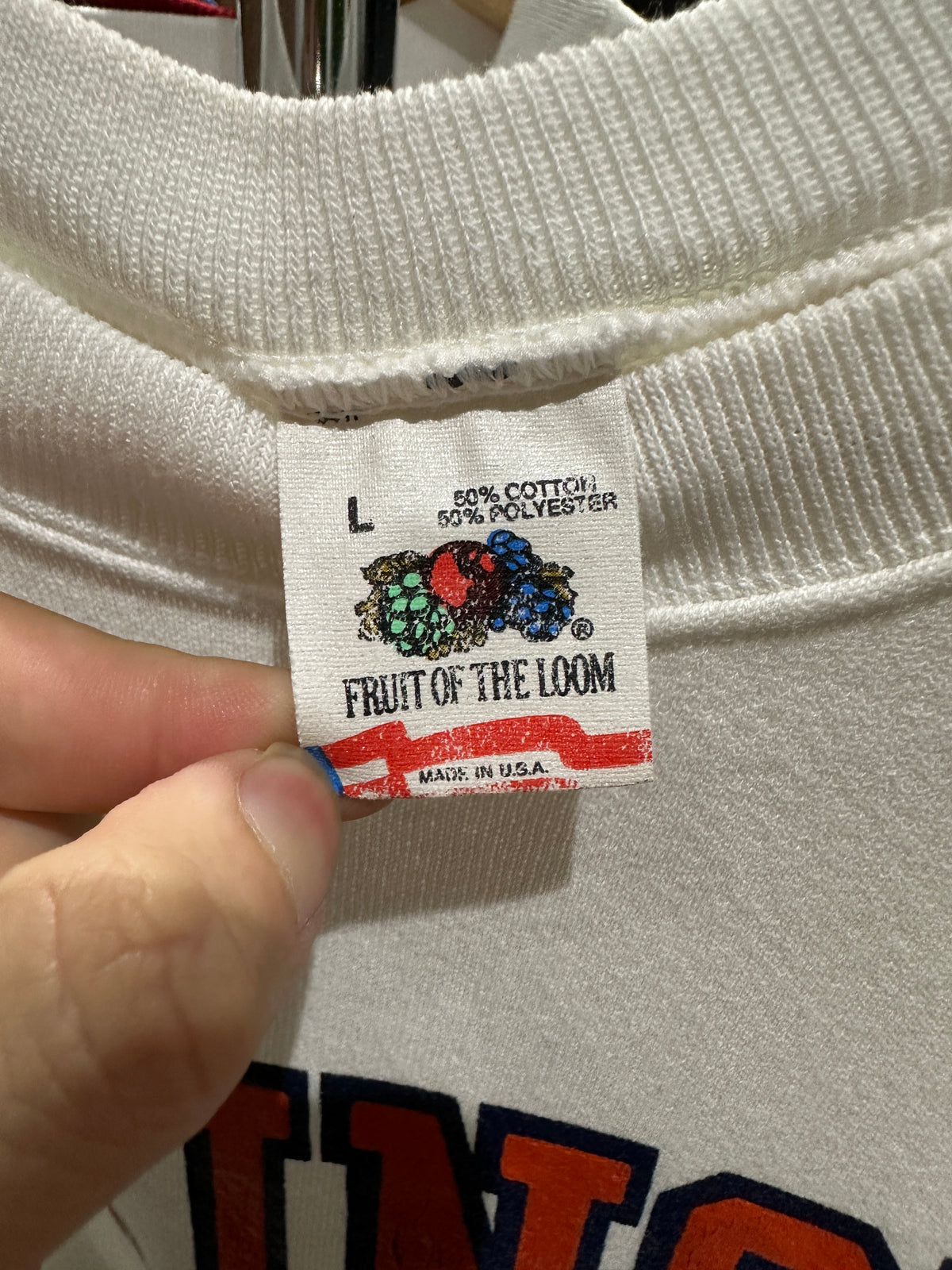 (Mens Large) 80s University of Illinois Spell-Out Sweater 007
