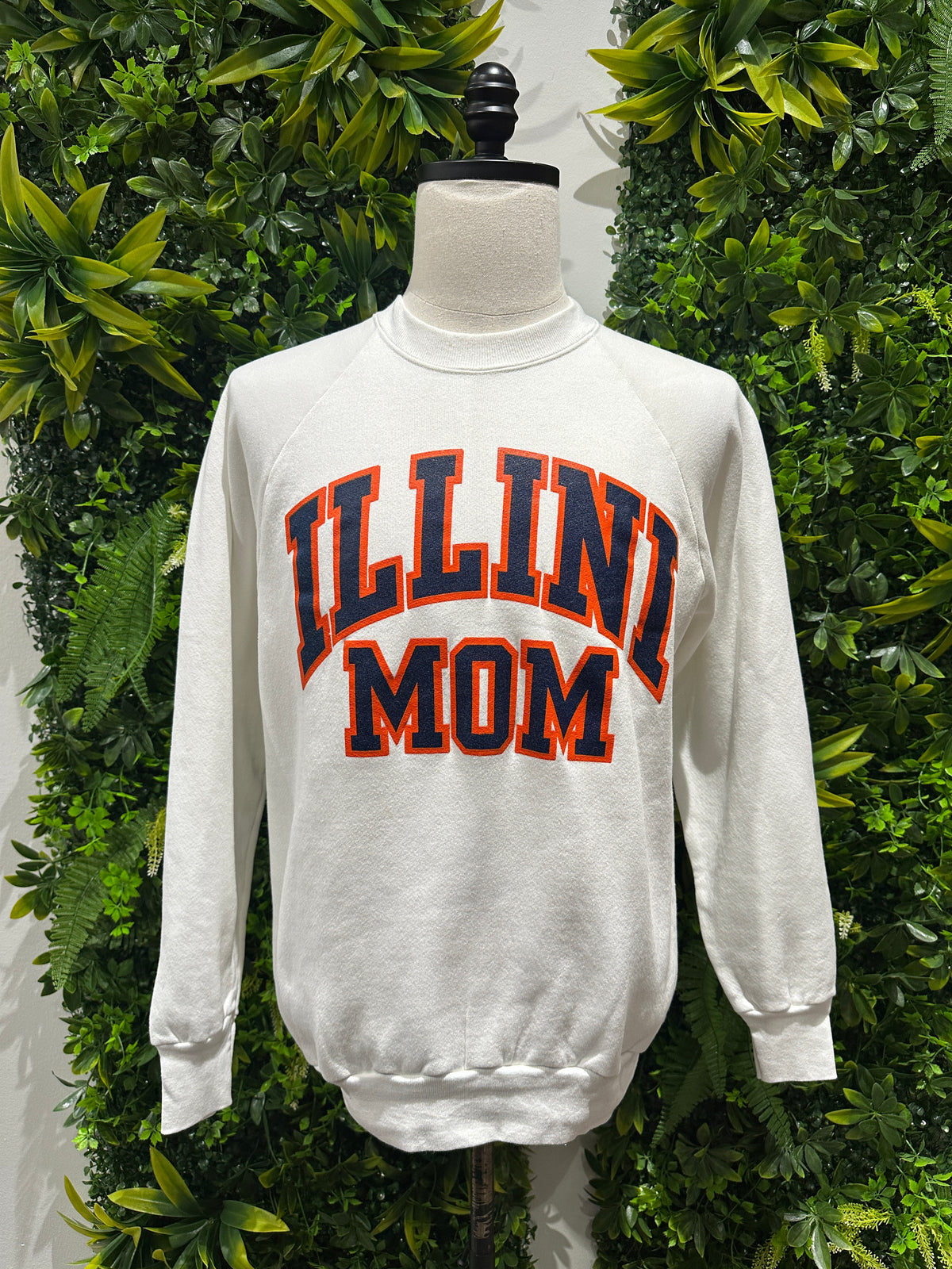(Womens Large) 80s University of Illinois 'Illini Mom' Sweater 007