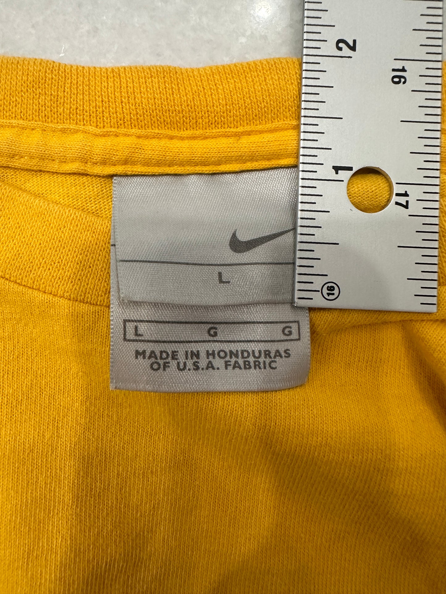 (Mens Large) Nike Yellow Spell-Out Shirt