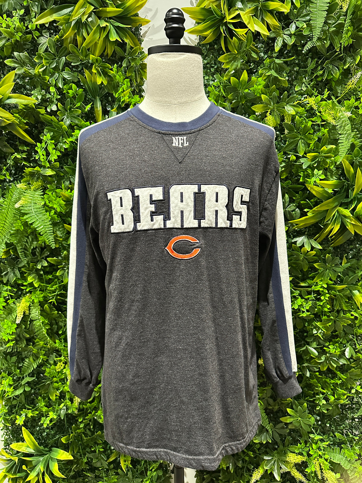 (Mens Medium) NFL Chicago Bears Spell-Out Long-Sleeve Shirt 007