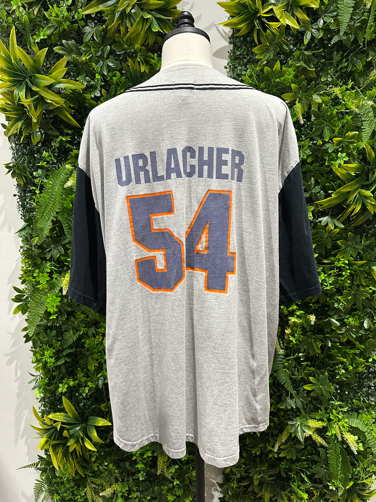 (Mens 2X) 90s Chicago Bears ' Brain Urlacher' Baseball Jersey Shirt 007