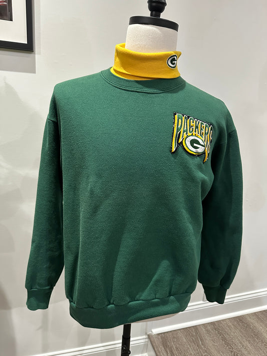 (Womans Large) 90s Green Bay Packers Turtle Neck Sweater