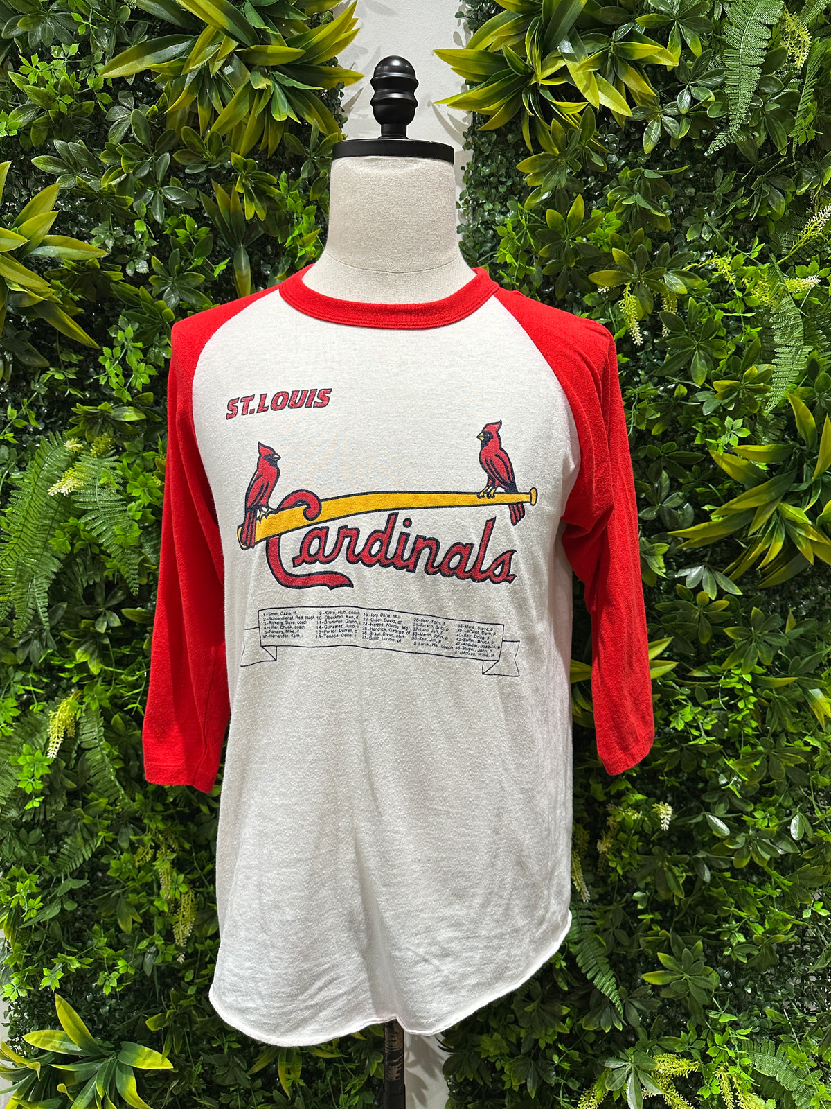 (Womens Large) 90s St.Louis Cardinals Quarter-Sleeve Shirt