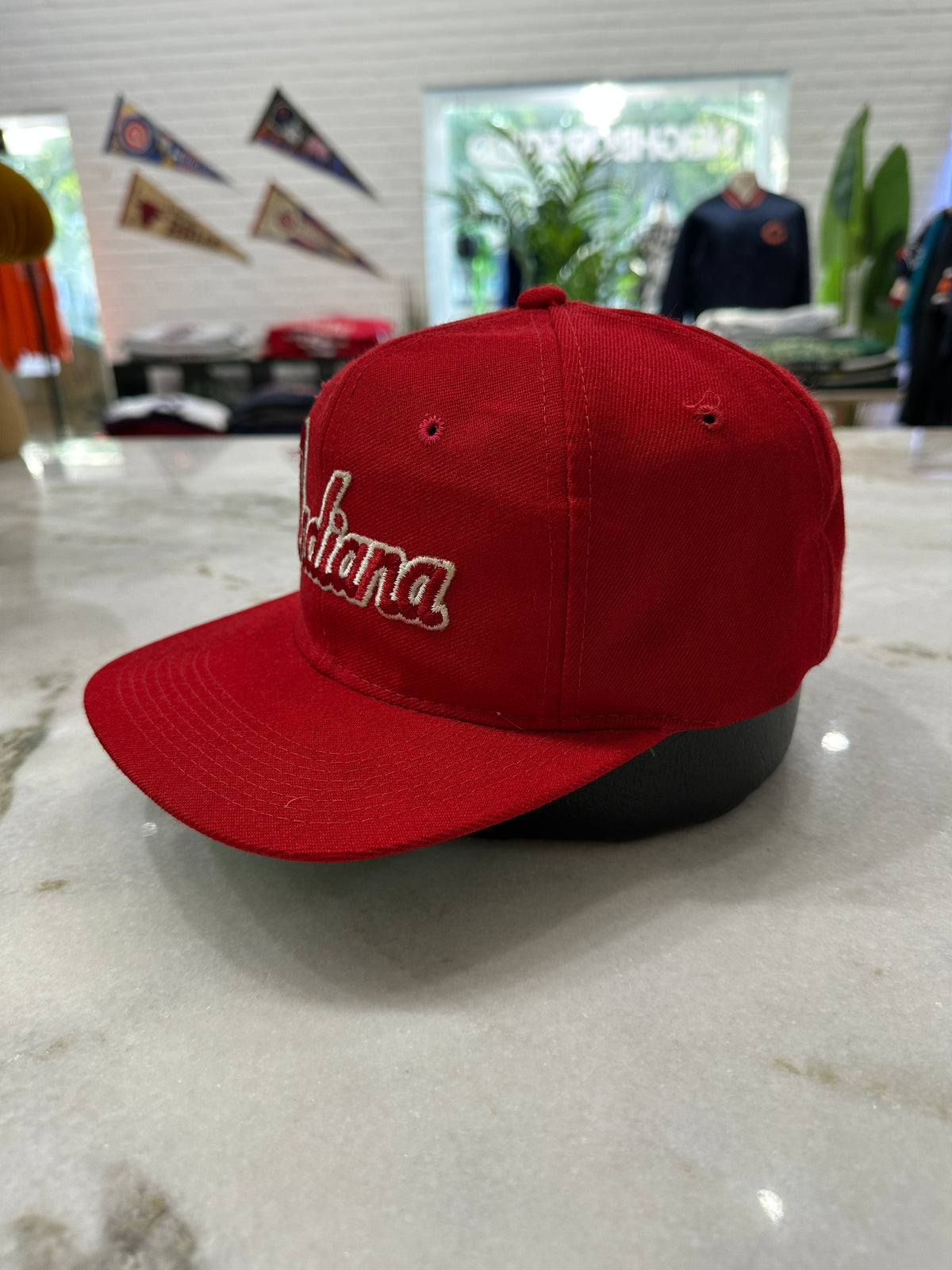 90s Indiana University Spell-Out Snap-Back Hat 007