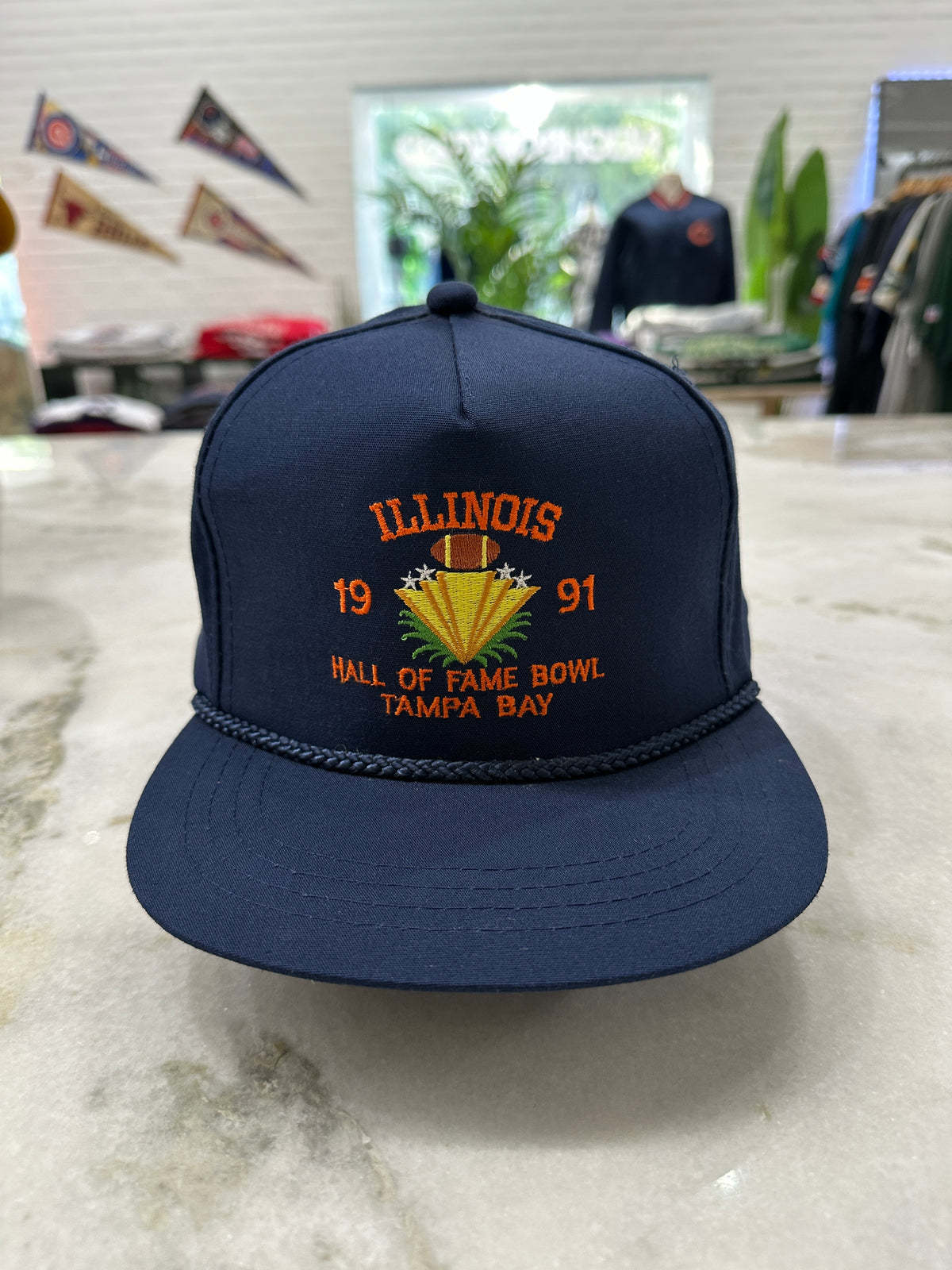 1991 University of Illinois Hall of Fame Bowl Snap-Back Hat 007