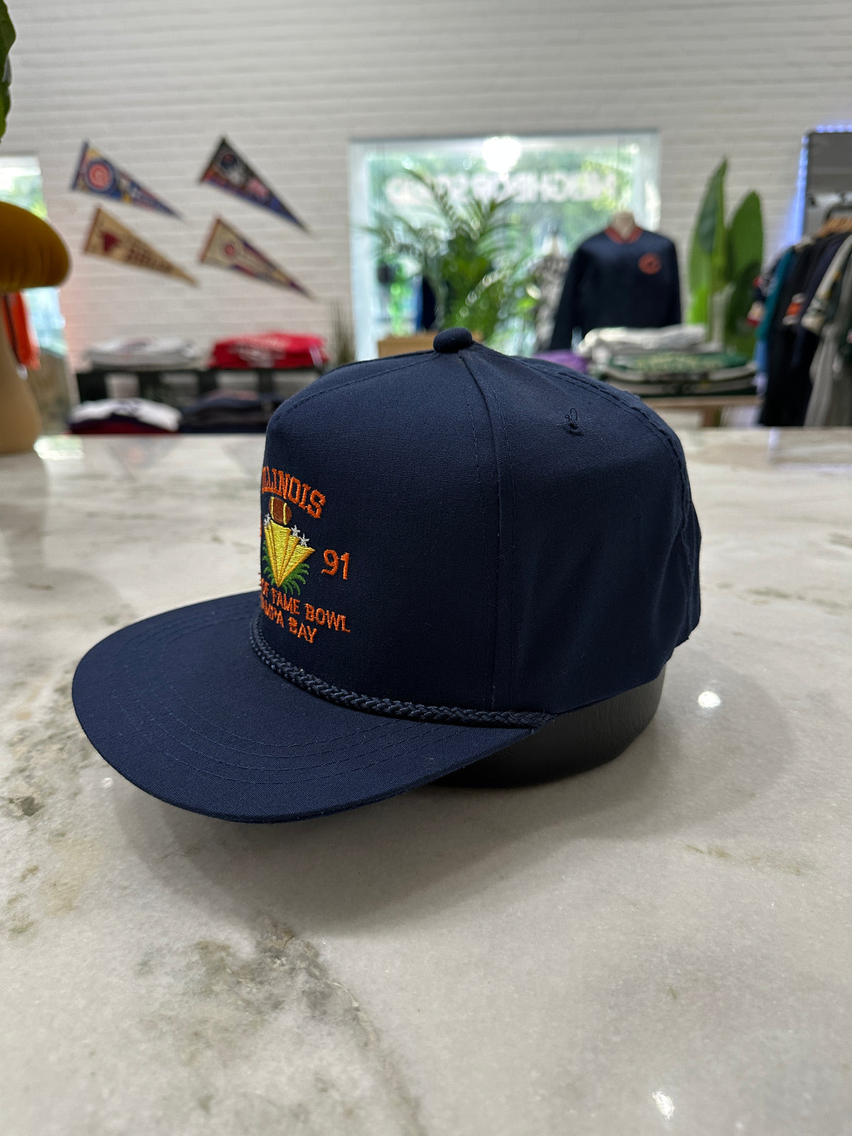 1991 University of Illinois Hall of Fame Bowl Snap-Back Hat 007