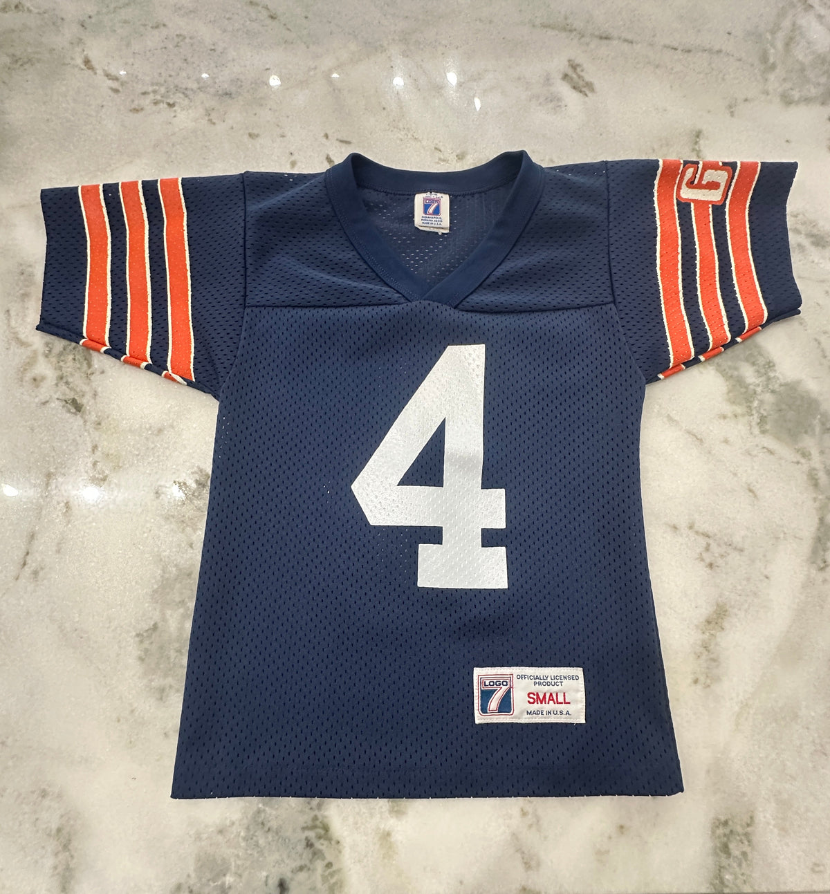 (Kids Small) 90s Chicago Bears 'Jim Harbaugh' Jersey 007
