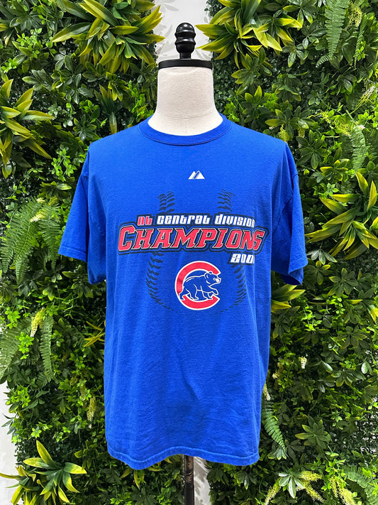 (Mens XL) 2008 Chicago Cubs Central Division Champs Shirt 007