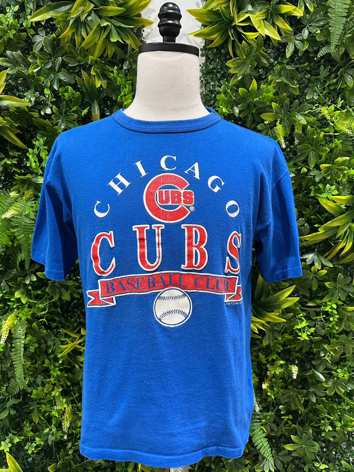 (Mens Large) 1987 Chicago Cubs Spell-Out Shirt 007