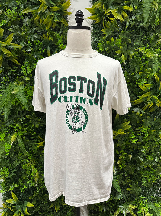(Mens Large) 80s Boston Celtics Spell-Out Shirt 007