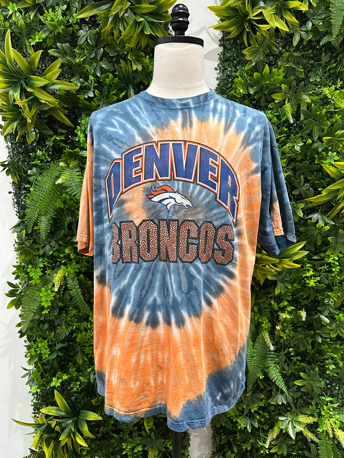 (Mens XL) 90s Denver Broncos Tye-Dye Shirt 007