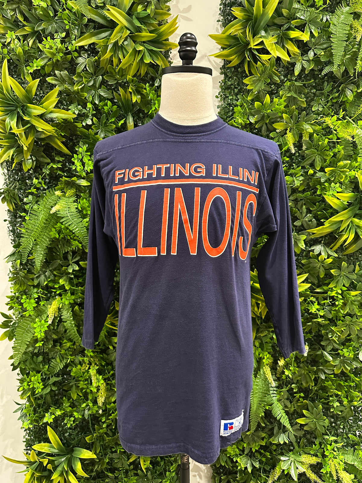 (Mens Medium) 90s University of Illinois Spell-Out Long Sleeve Shirt 007