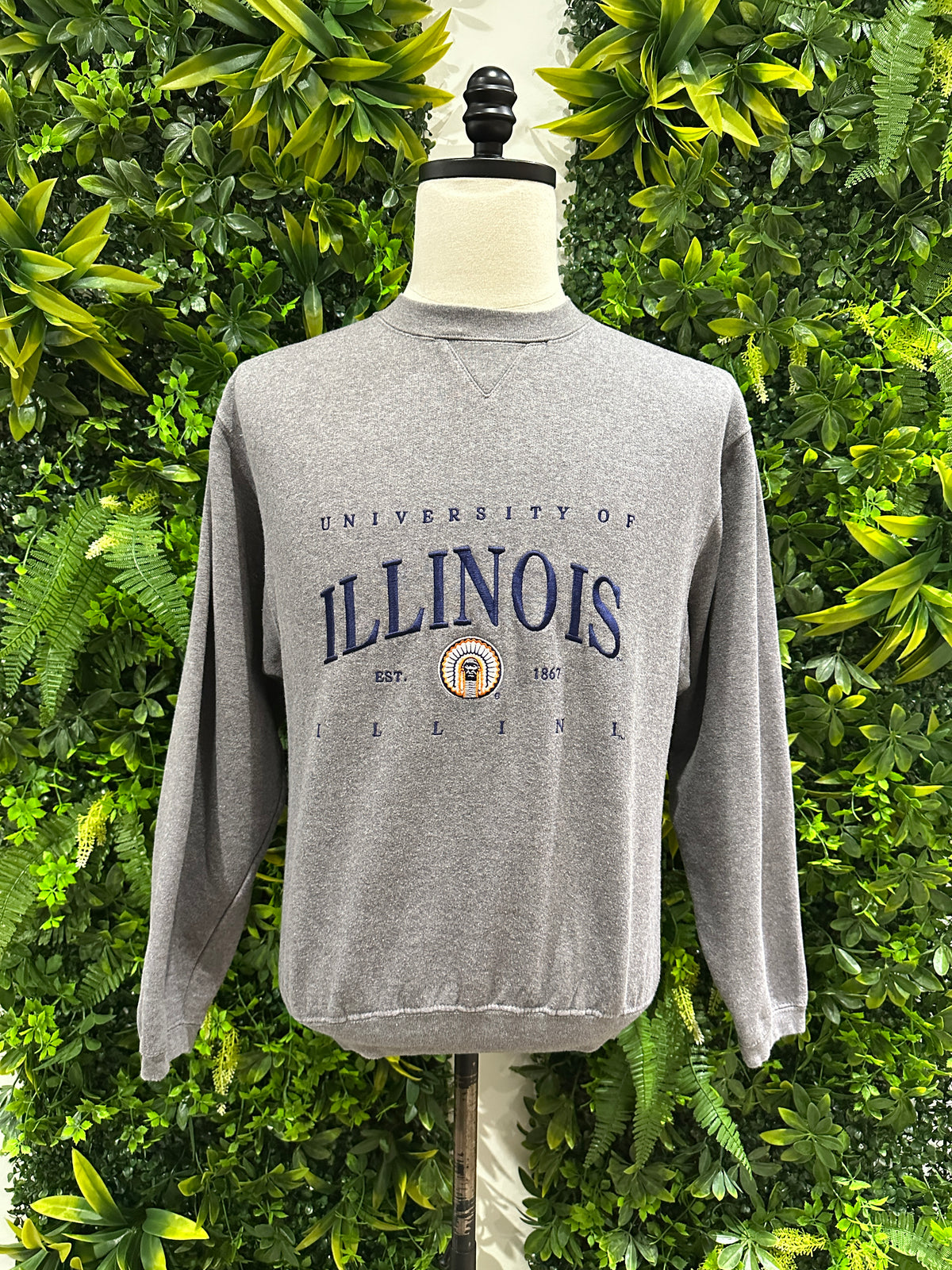 (Mens Small) 90s University of Illinois Spell-Out Sweater 007
