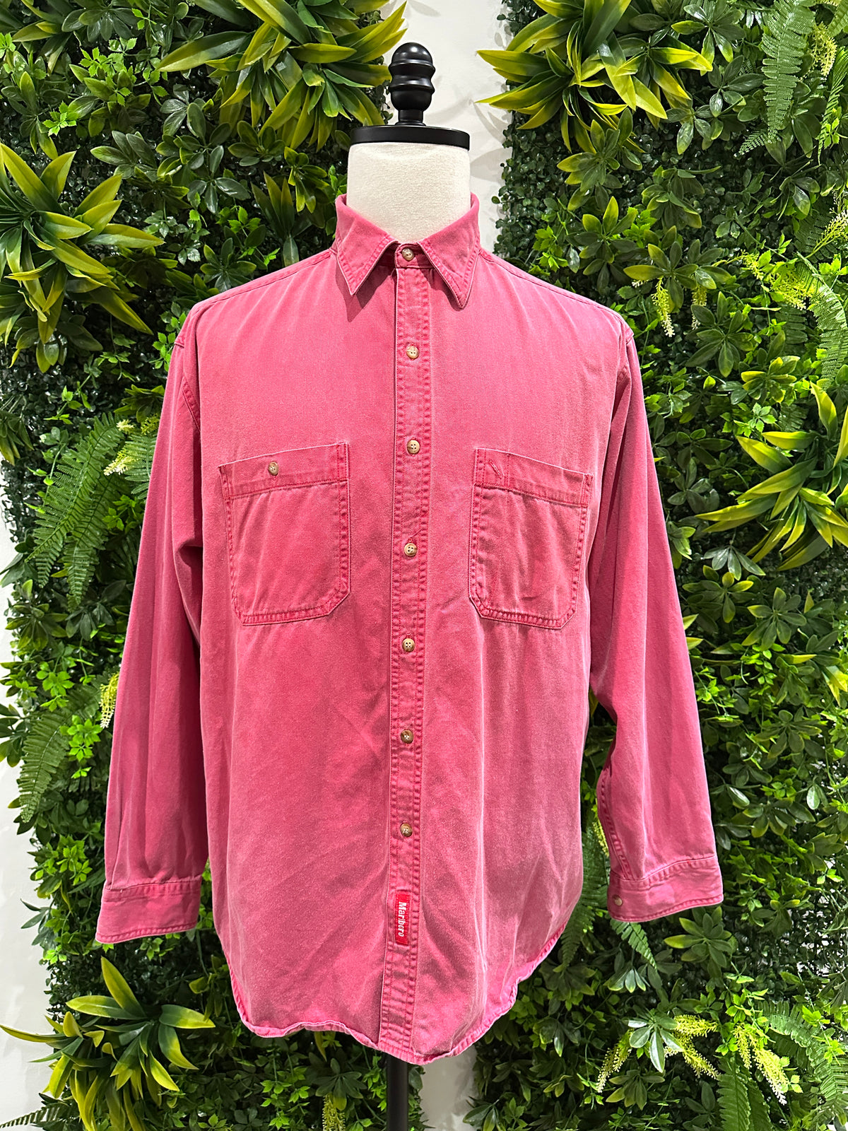(Mens Large) 90s Marlboro Button-Up Shirt 007
