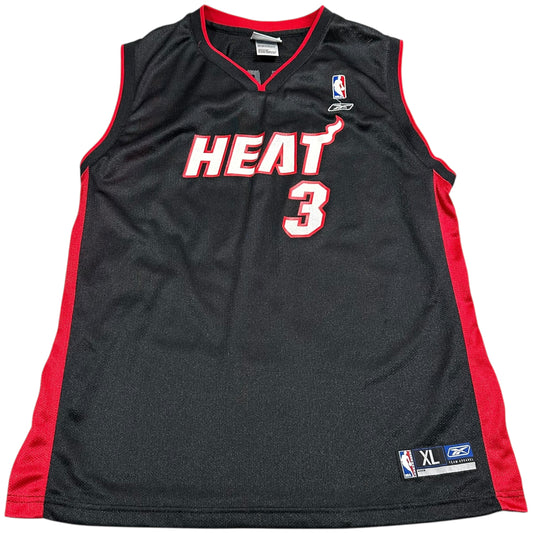 Dwayne Wade Miami Heat NBA Reebok Jersey #3 Kids XL Black