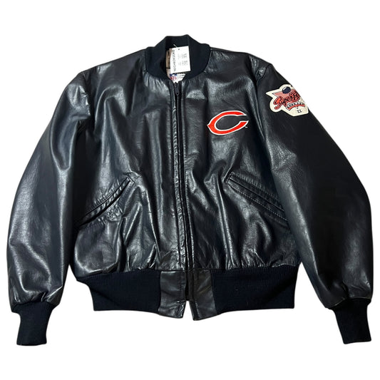 (Mens Medium)  1986 Chicago Bears Leather Jacket