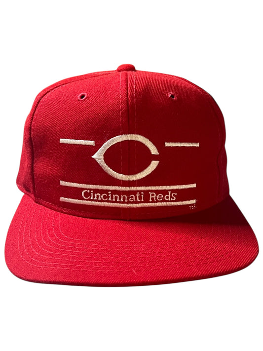90s Cincinnati Reds Snapback Hat Split Bar