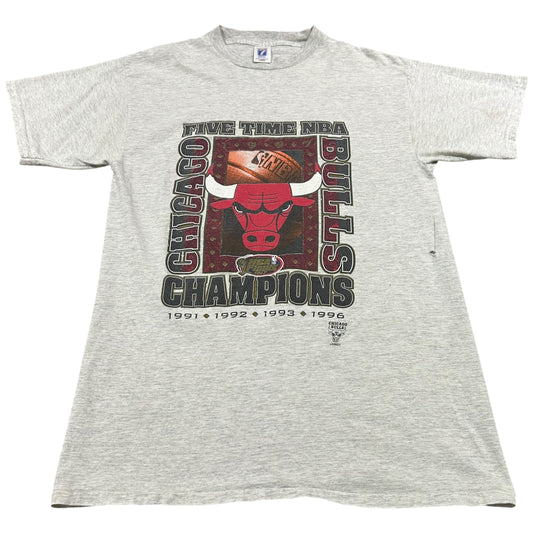 Vintage 1997 Chicago Bulls 5 Time Champions Shirt Mens Large