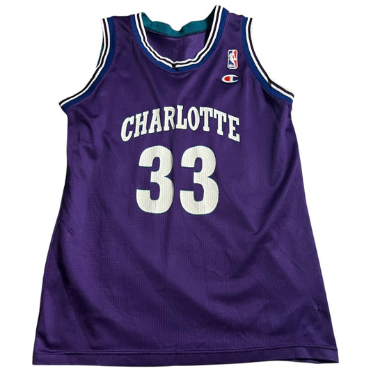 (Kids Large) Alonzo Mourning Charlotte Hornets Jersey