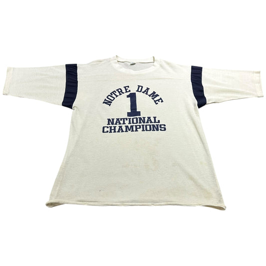 Vintage 80's Notre Dame Shirt Mens Large