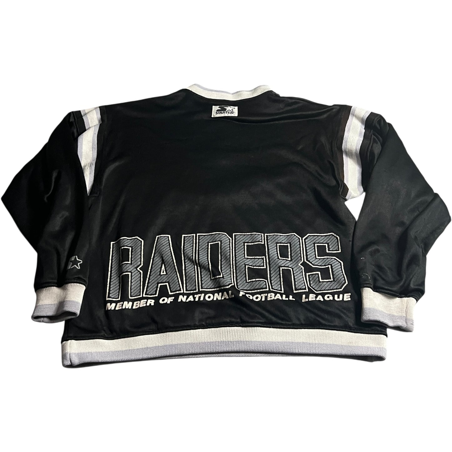 (Mens Large) 90s Oakland Raiders Starter Sweater