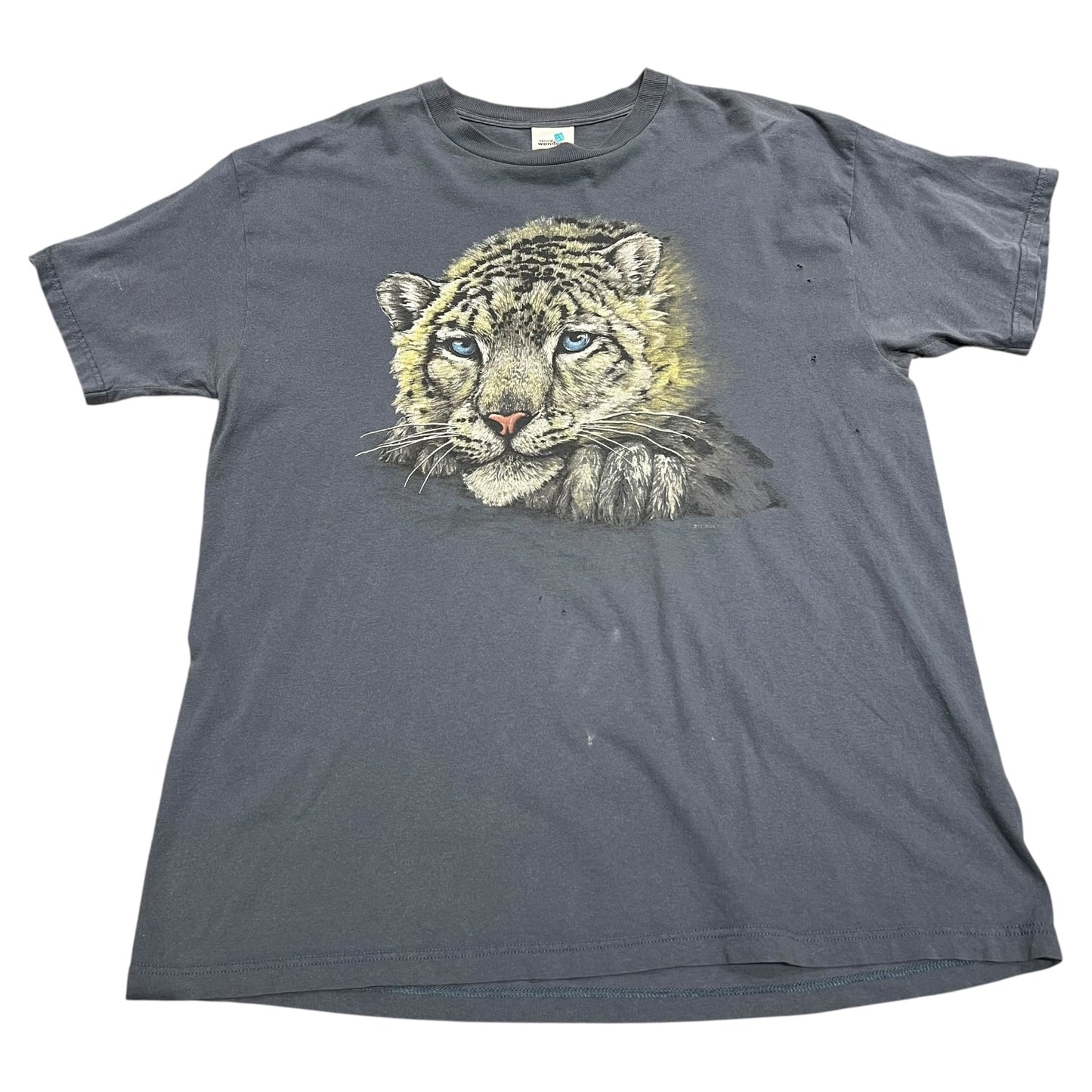 (Mens XL) Snow Lepoard Cat Shirt