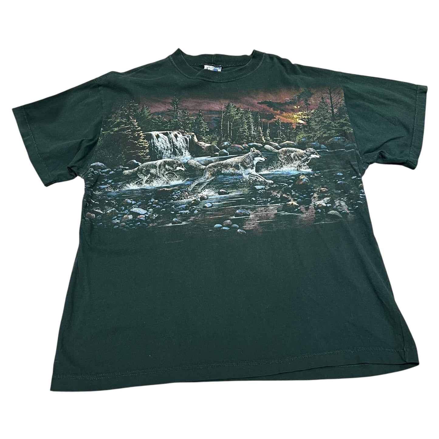(Mens XL) 90s Wolf shirt