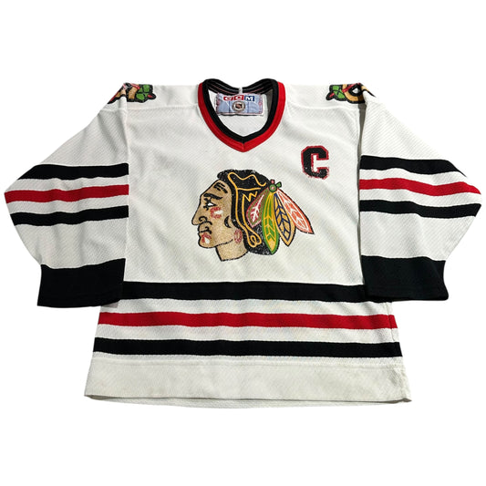 Chris Chelios Chicago Blackhawks NHL Jersey Kids Large CCM
