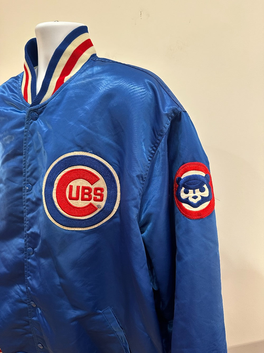 (Mens 3X) 90s Vintage Chicago Cubs Satin Jacket|845