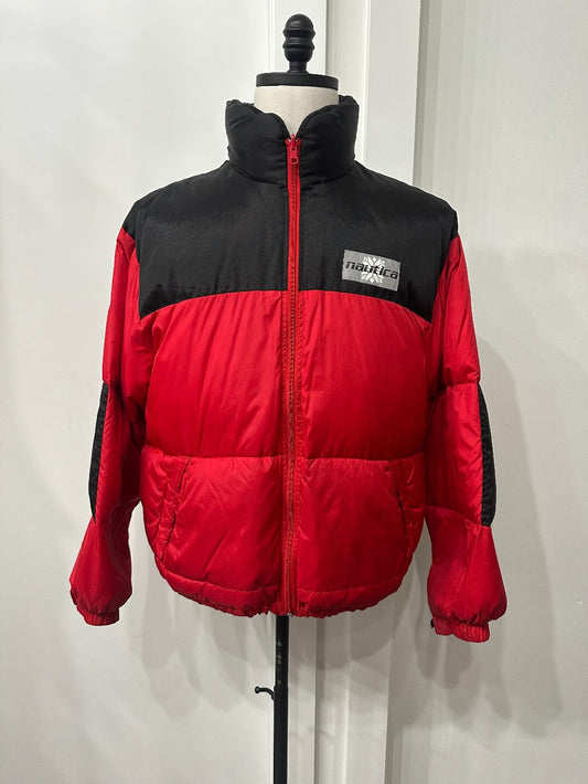 (Mens Medium) Nautica Sport Red Puffer Jacket|3022