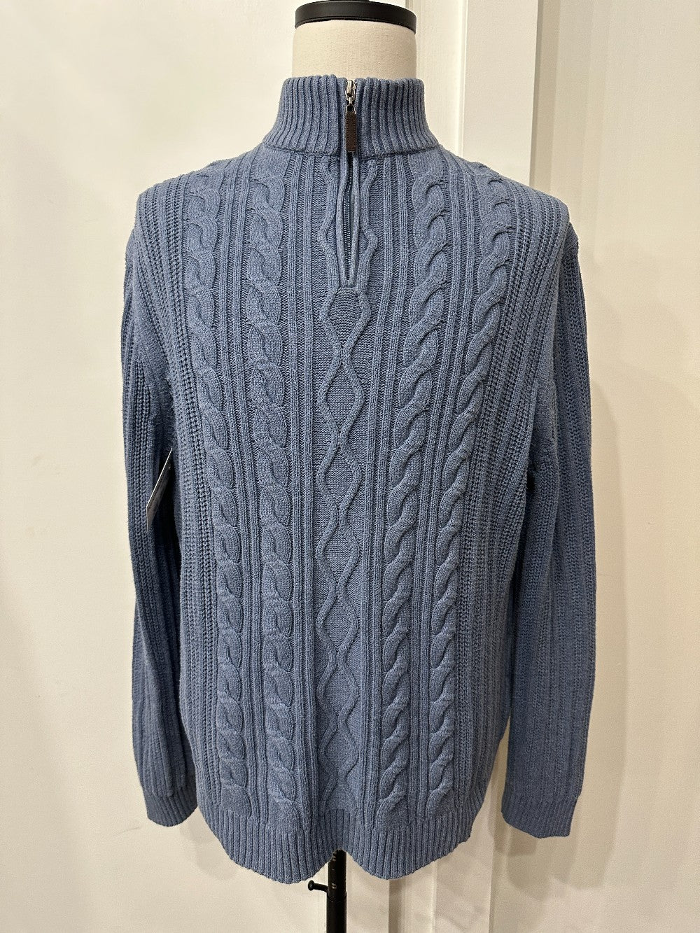 (Mens XL) Tasso Elba Blue 1/4 Zip Knit Sweater|2828