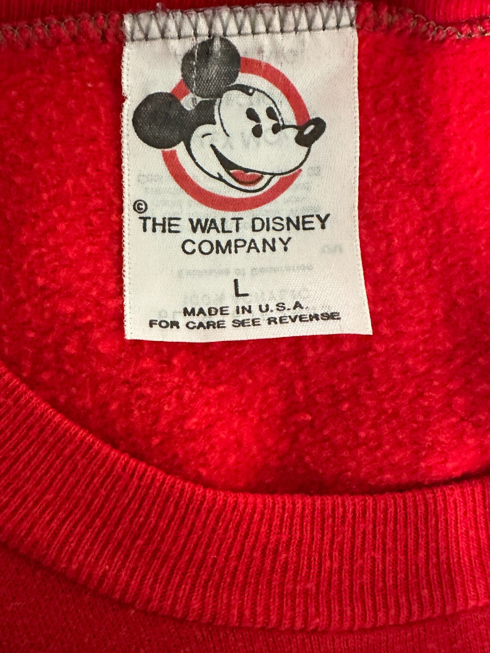 (Mens L) 90s Disney Mickey Mouse Christmas Crewneck Sweater|2173
