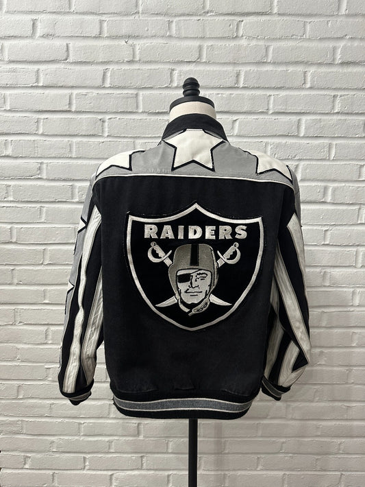(Mens M) 90s Jeff Hamilton Oakland Raiders Jacket|1022