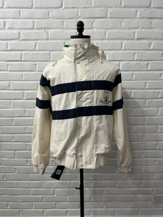 (Mens L) Vintage 90s Nautica J- Class Black & White Jacket|879