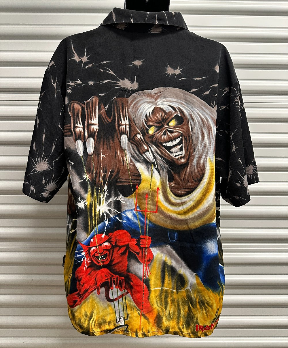 (Mens XL) 90s Iron Maiden Button-Up Shirt|2175