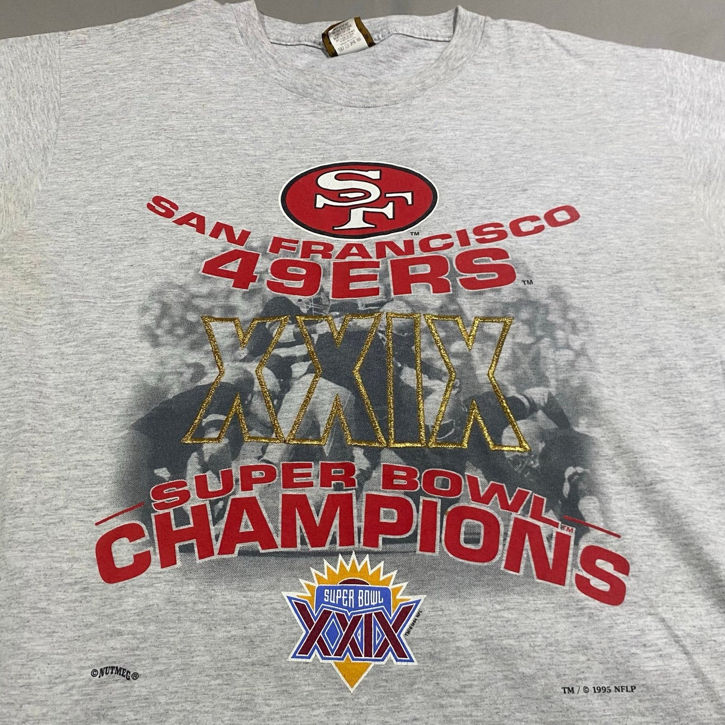 Vintage 1995 San Francisco 49ers Shirt Mens Large NUTMEG NFL Super Bowl Champion