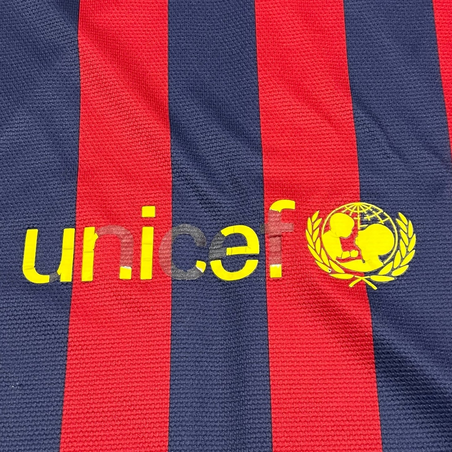 FC Barcelona Soccer Jersey Nike Mens Small Long Sleeve 2013-2014 Blue Red LFP